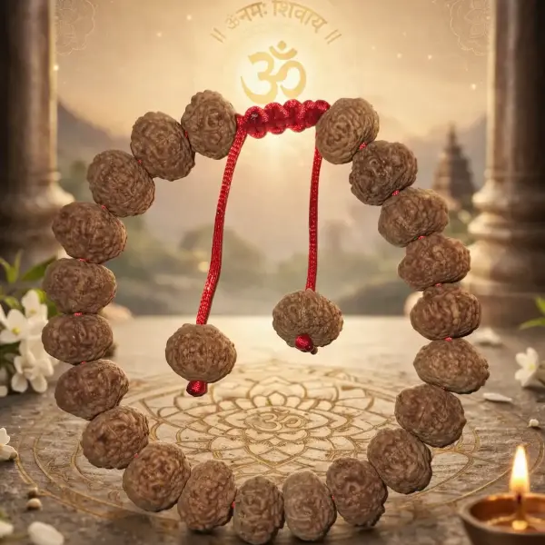 10 Mukhi Indonesian Rudraksha Bracelet (27 Beads) – Natural X-Ray Certified 8–10mm Unisex