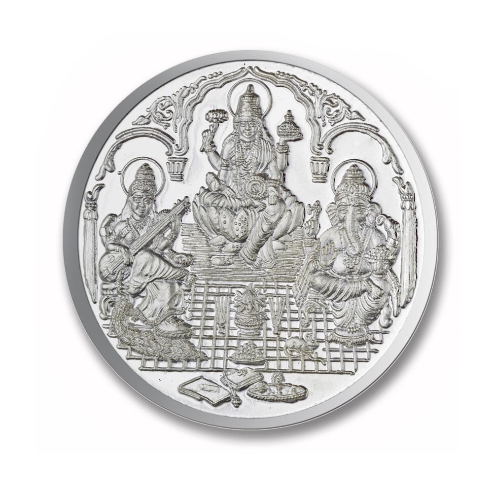 Trimurti Coin In Pure Silver 5 Gms