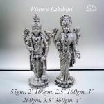 Vishnu Laxmi Idol In Pure 925 Silver
