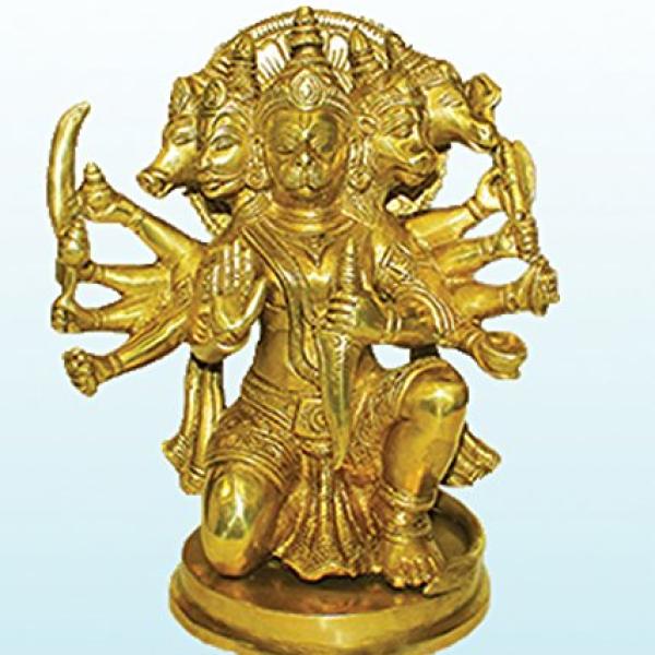 Panchmukhi Hanuman Idol In Brass