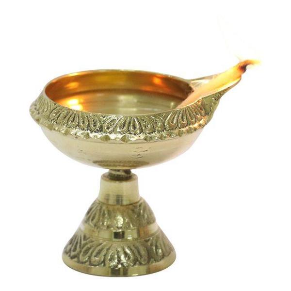 Standing Kuber Diya In Brass