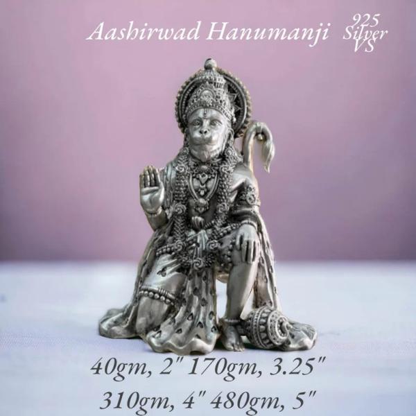 Hanuman Idol In Pure 925 Silver (5)