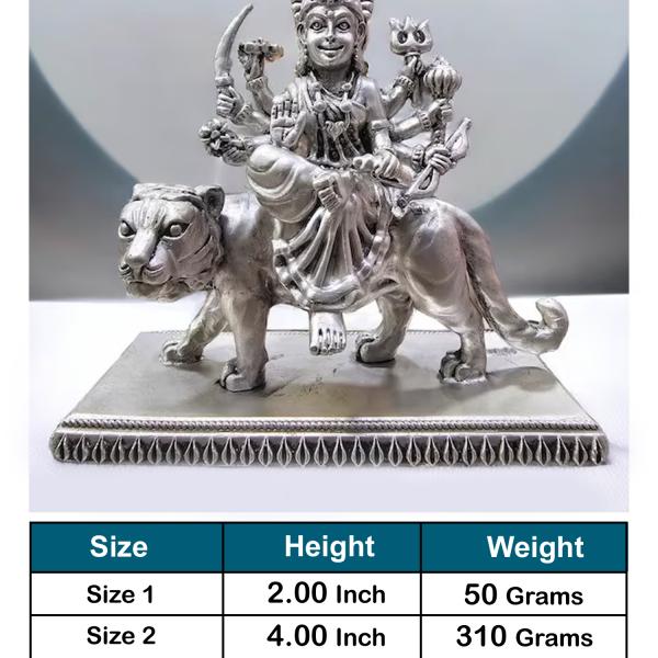 Ambe Mata Idol In Pure 925 Silver