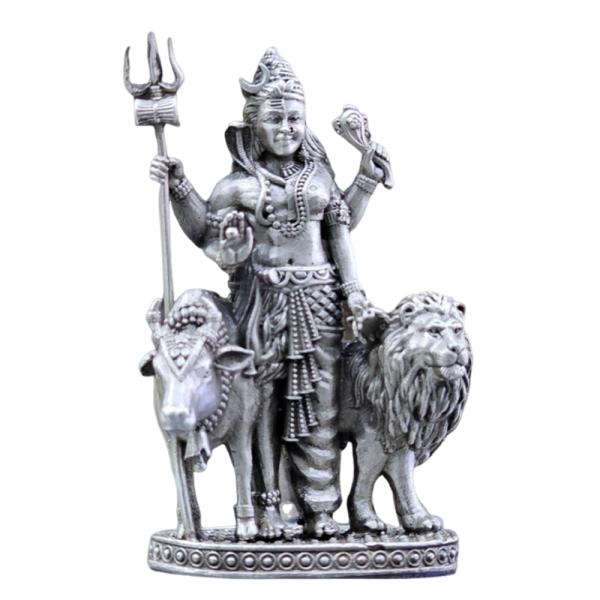 Ardhanarishvara Idol In Pure 925 Silver
