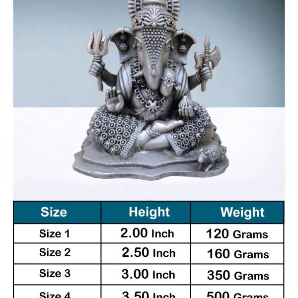 Shreemant Dagdusheth Halwai Ganesh Idol In Pure 925 Silver