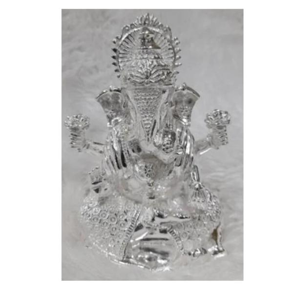Dagdusheth Ganesh Idol In Pure 925 Silver