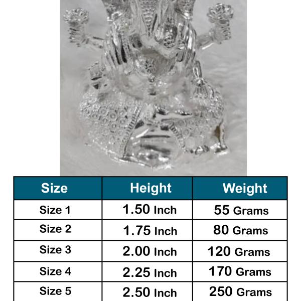 Dagdusheth Ganesh Idol In Pure 925 Silver