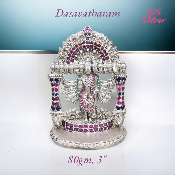 Dasavatharam Idol In Pure 925 Silver