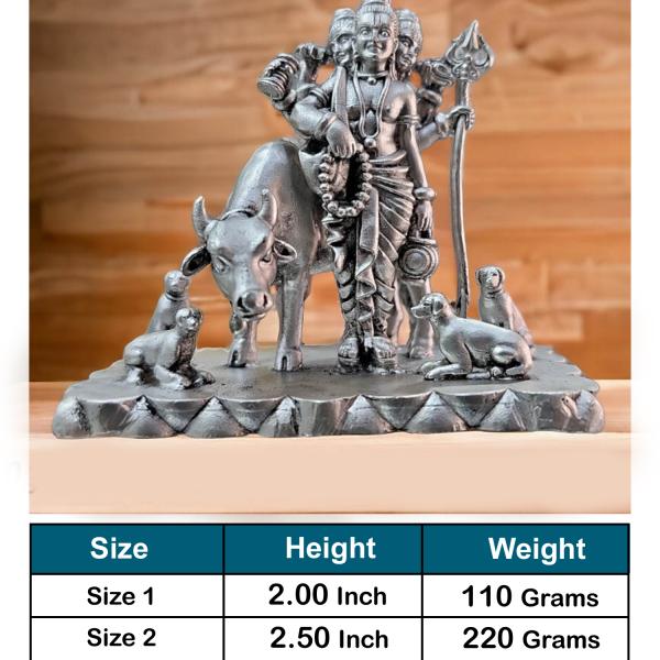 Dattatreya Idol In Pure 925 Silver