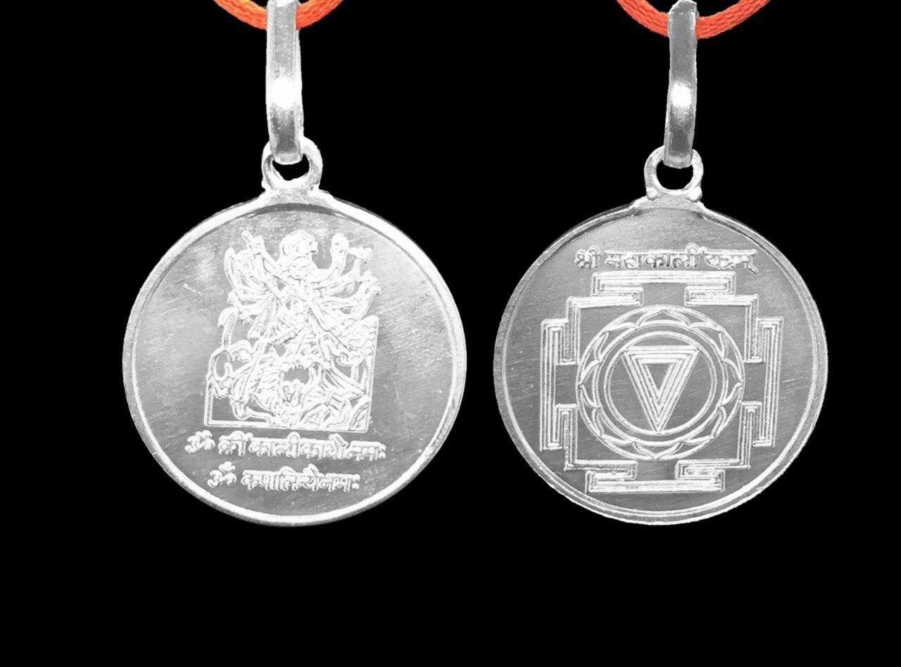 Mahakali Yantra Pendant In Pure Silver