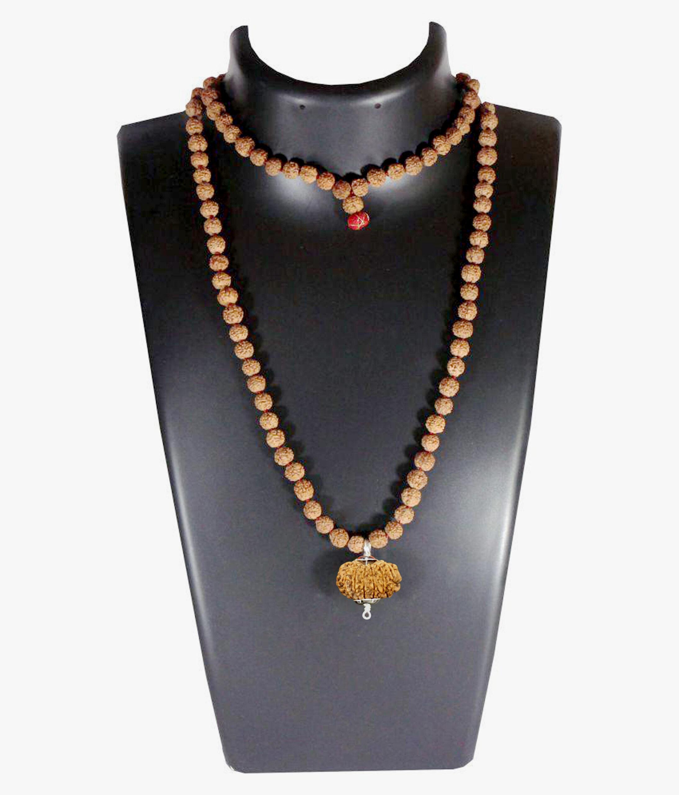 11 Mukhi Nepal Rudraksha Attached In Rudraksha Mala