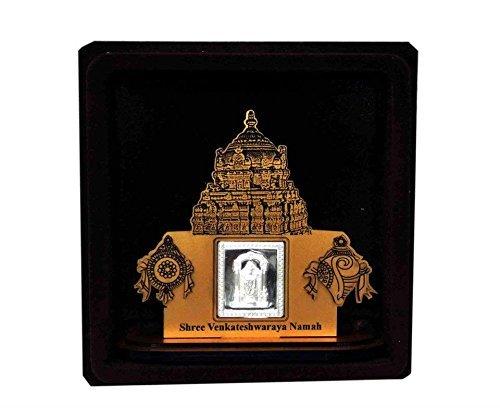 Balaji Wooden Frame With Pure Silver Coin Of 7 Grams