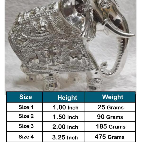 Gajantlaxmi Elephant In Pure 925 Silver