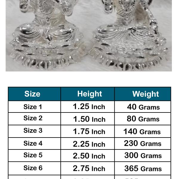 Ganesh Laxmi Idol In Pure 925 Silver (7)