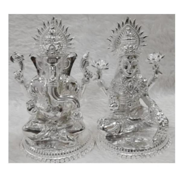 Ganesh Laxmi Idol In Pure 925 Silver (11)