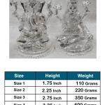 Ganesh Laxmi Idol In Pure 925 Silver (11)