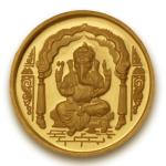 Lord Ganesh Coin In Pure 999 Gold 24K 5 Grams