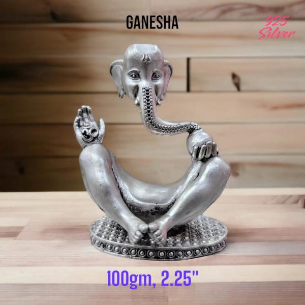 Ganesh Idol In Pure 925 Silver (14)