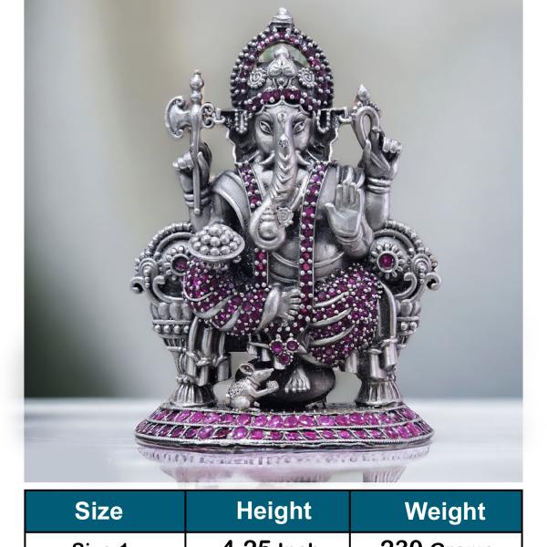 Ganesh Idol In Pure 925 Silver (2)