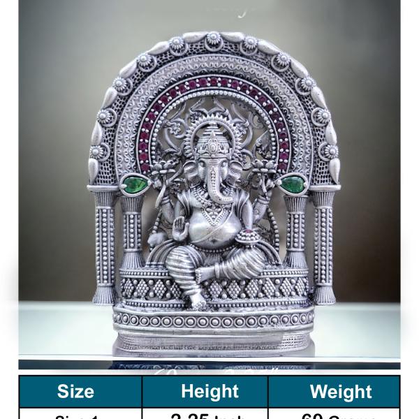 Ganesh Idol In Pure 925 Silver (3)