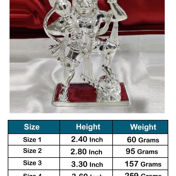 Hanuman Idol In Pure 925 Silver (8)