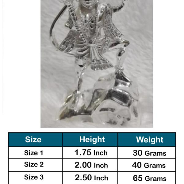 Hanuman Idol In Pure 925 Silver (9)