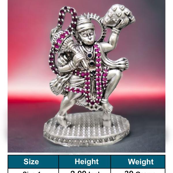 Hanuman Idol In Pure 925 Silver (1)