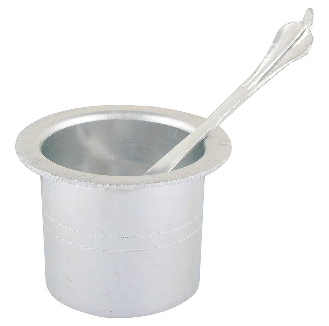 Panchapatra With Pali In Pure Silver