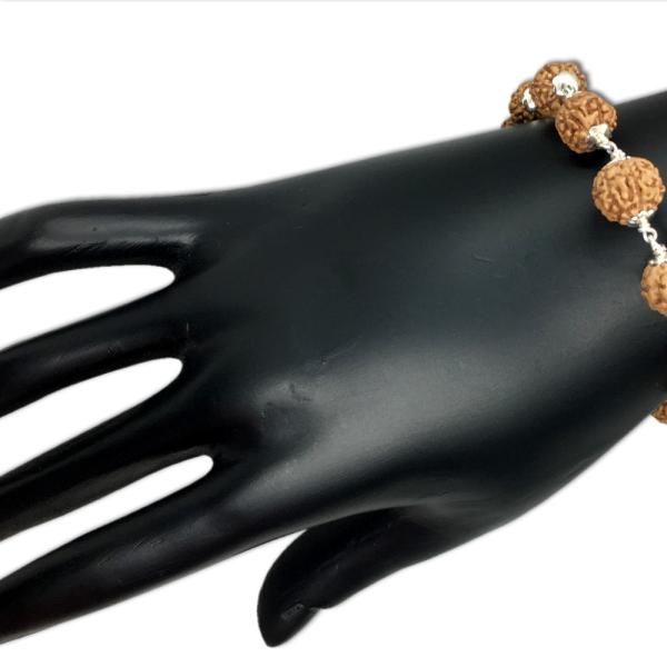 6 Mukhi Indonesian Silver Adjustable Bracelet