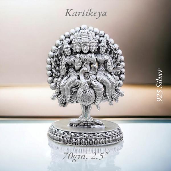 Lord Karthikeya Idol In Pure 925 Silver (1)