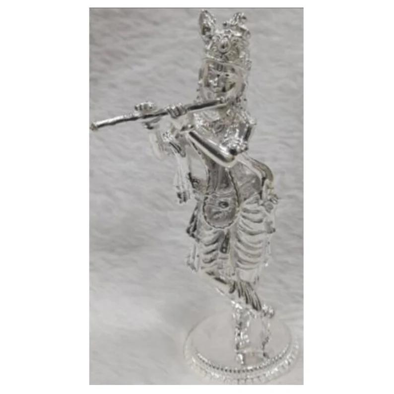 Shree Krishna Idol In Pure 925 Silver (9)