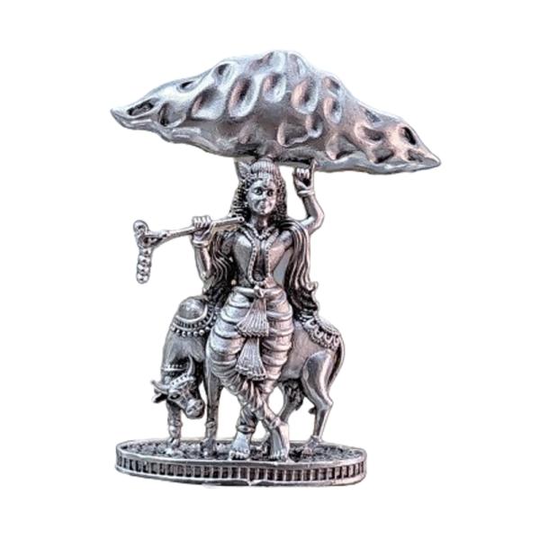 Shree Krishna Idol In Pure 925 Silver (4)