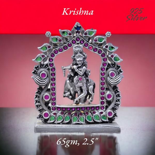 Shree Krishna Idol In Pure 925 Silver