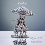 Shree Krishna Idol In Pure 925 Silver (4)