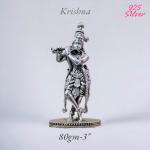 Shree Krishna Idol In Pure 925 Silver-(7)