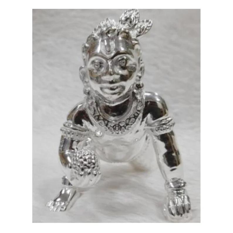 Laddu Gopal Idol In Pure 925 Silver (3)