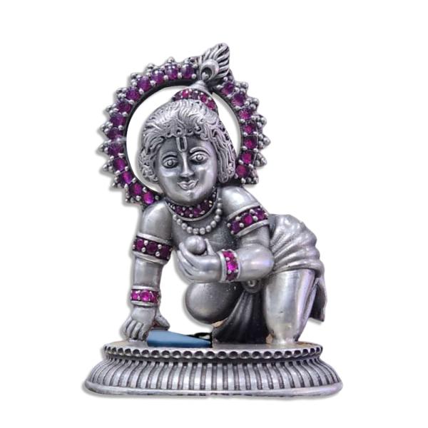 Laddu Gopal Idol In Pure 925 Silver