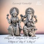 Ganesh Laxmi Idol In Pure 925 Silver (3)