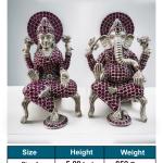 Ganesh Laxmi Idol In Pure 925 Silver