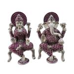 Ganesh Laxmi Idol In Pure 925 Silver