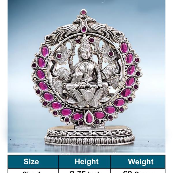 Goddess Laxmi Idol In Pure 925 Silver (2)