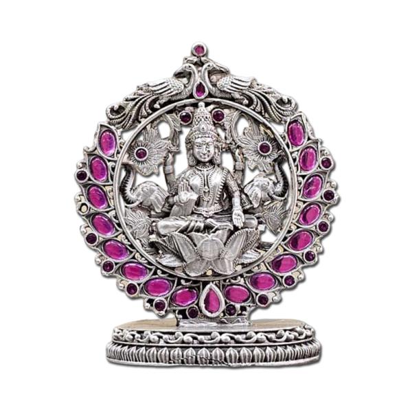 Goddess Laxmi Idol In Pure 925 Silver (2)