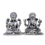 Ganesh Laxmi Idol In Pure 925 Silver (2)