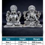 Ganesh Laxmi Idol In Pure 925 Silver (2)