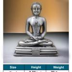 Mahavir Swami Idol In Pure 925 Silver