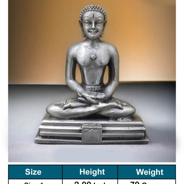 Mahavir Swami Idol In Pure 925 Silver