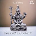 Lord Shiva Idol In Pure 925 Silver