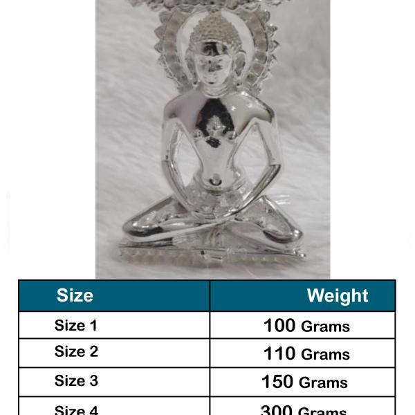 Mahavir Swami Idol In Pure 925 Silver (1)
