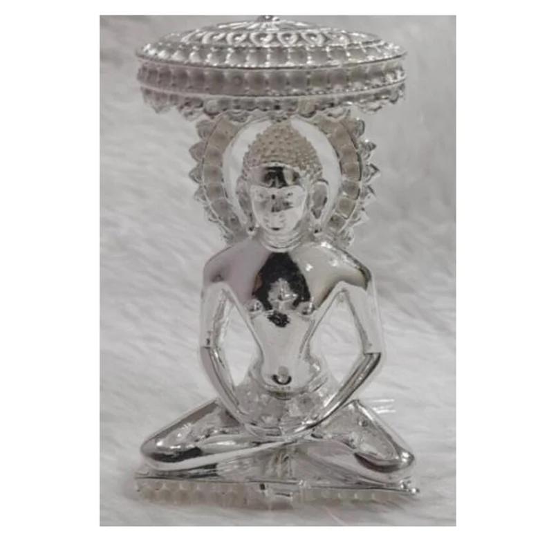 Mahavir Swami Idol In Pure 925 Silver (1)