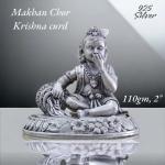Makhan Chor Bal Gopal Idol In Pure 925 Silver